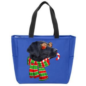 Black Lab Labrador Dog Owners Christmas Xmas Holiday Party Zip Tote Bag