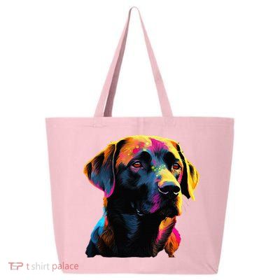 Black Labrador Lover Colorful Pop Art Black Lab 25L Jumbo Tote