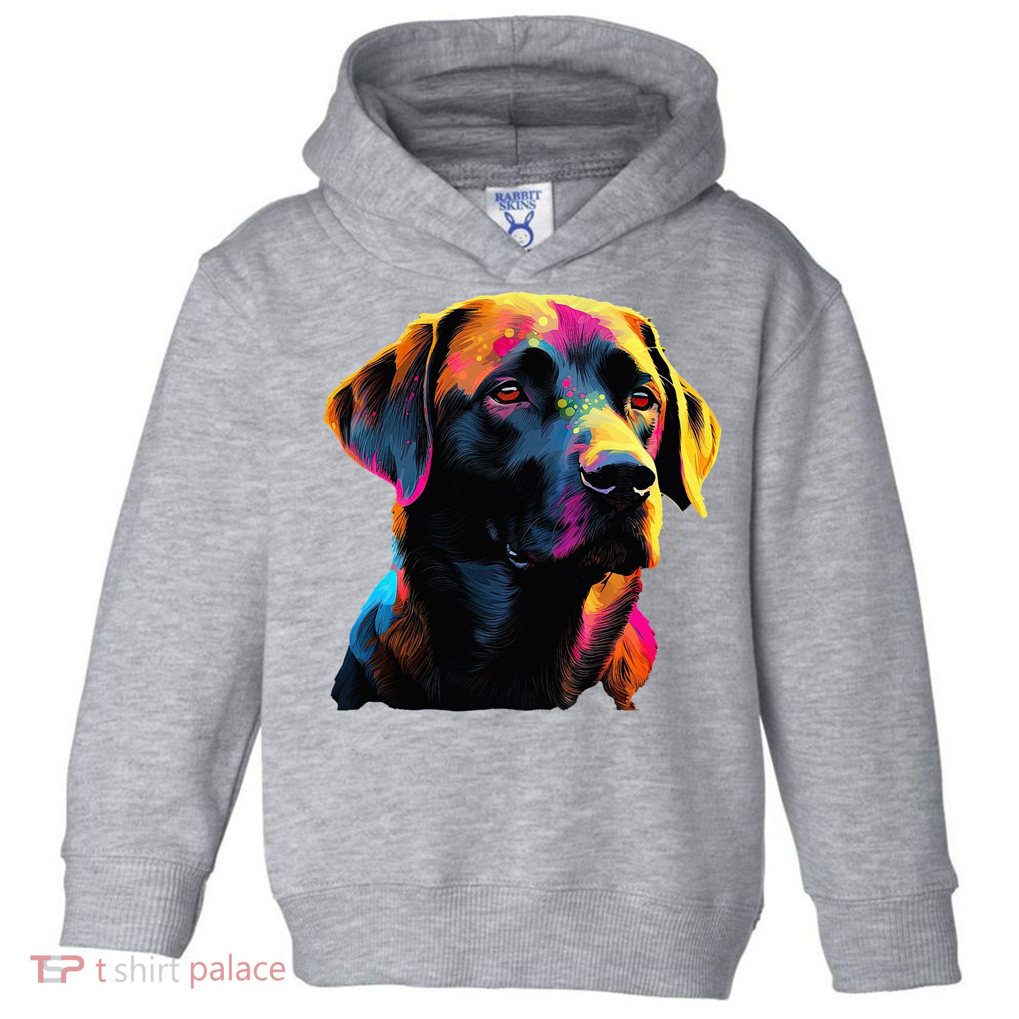 Black Labrador Lover Colorful Pop Art Black Lab Toddler Hoodie