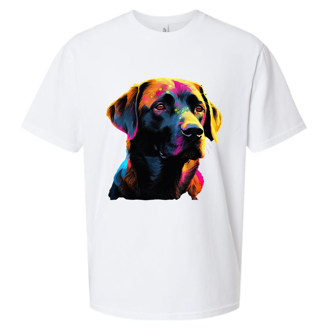 Black Labrador Lover Colorful Pop Art Black Lab Sueded Cloud Jersey T-Shirt