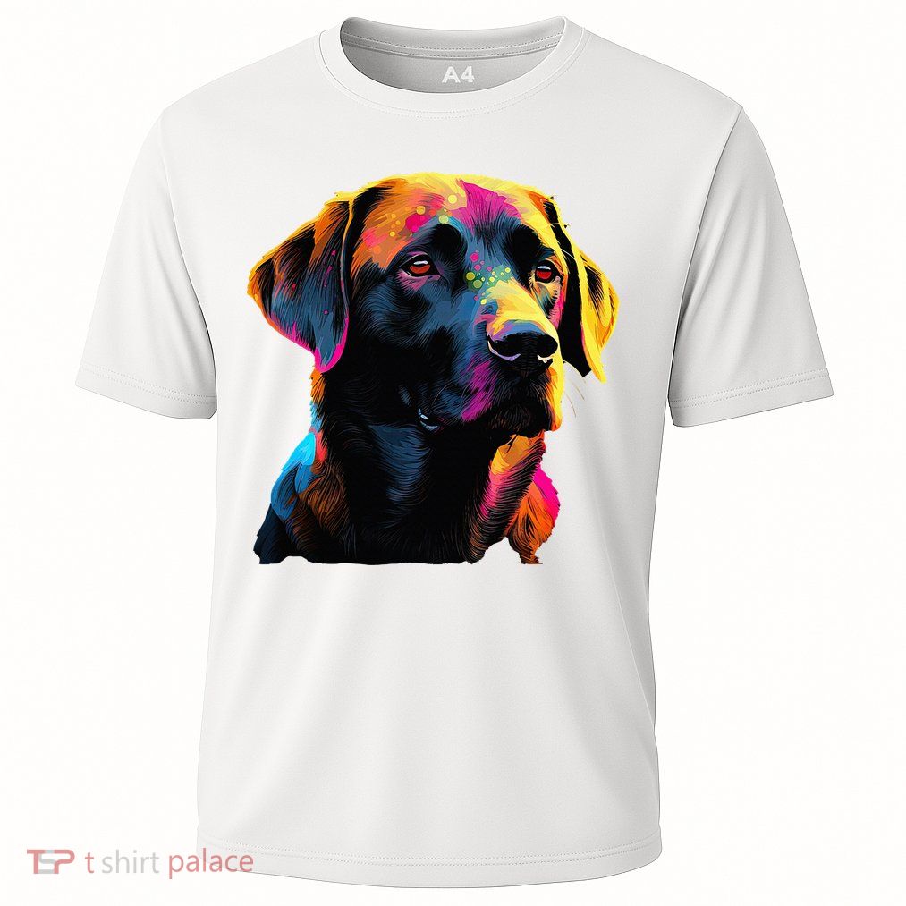 Black Labrador Lover Colorful Pop Art Black Lab Performance Shirt