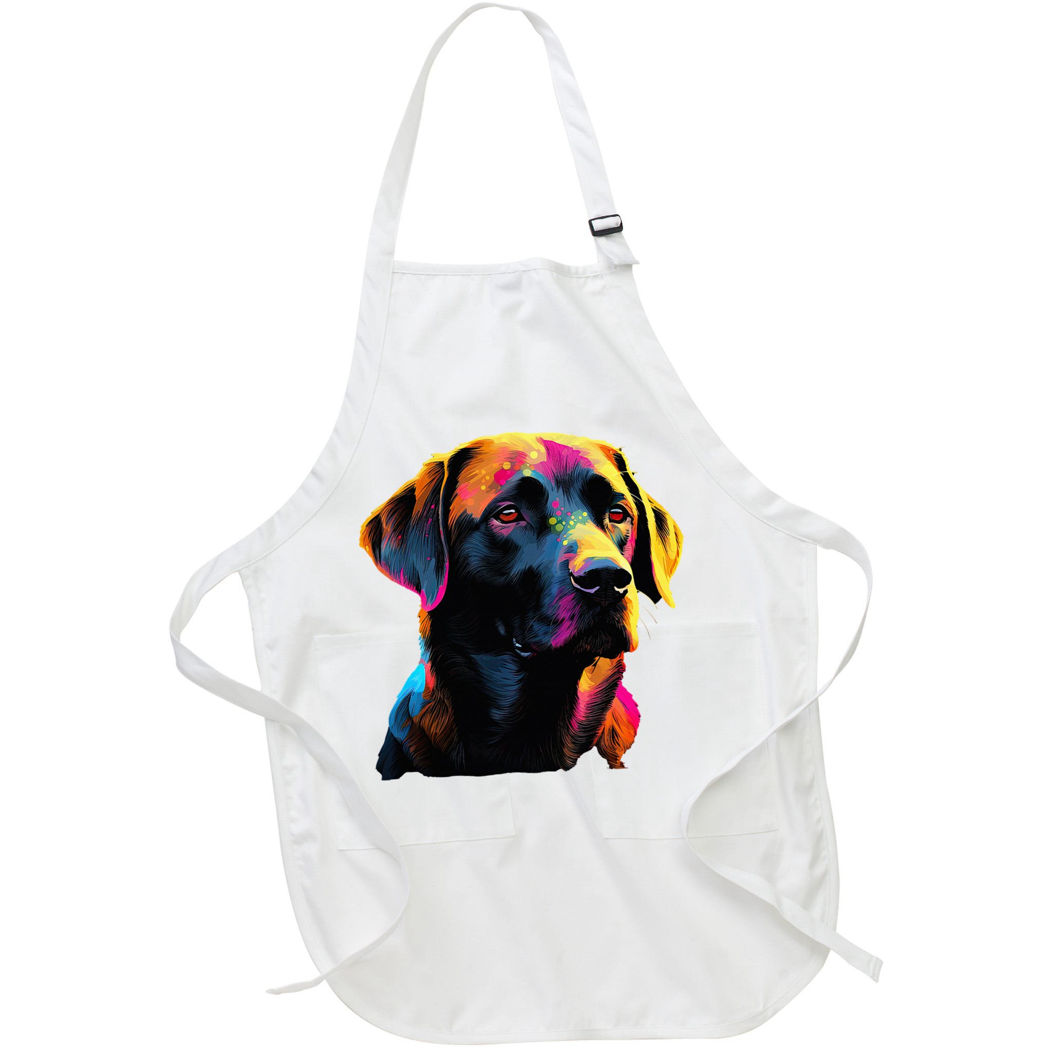 Black Labrador Lover Colorful Pop Art Black Lab Apron