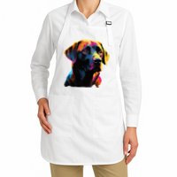 Black Labrador Lover Colorful Pop Art Black Lab Apron