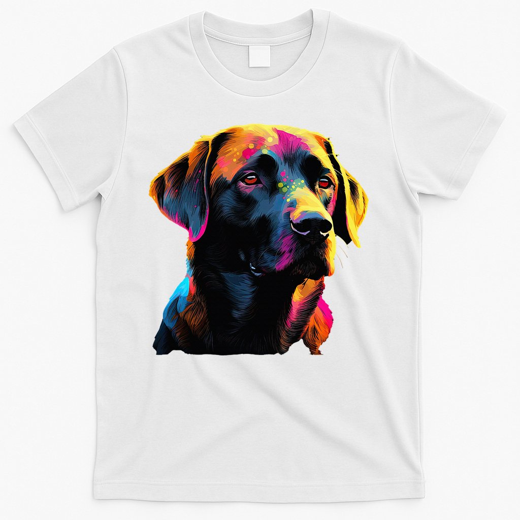 Black Labrador Lover Colorful Pop Art Black Lab T-Shirt