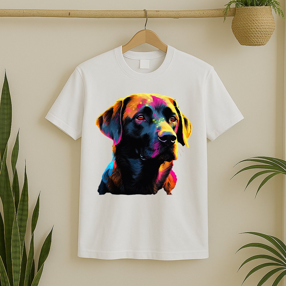 Black Labrador Lover Colorful Pop Art Black Lab T-Shirt