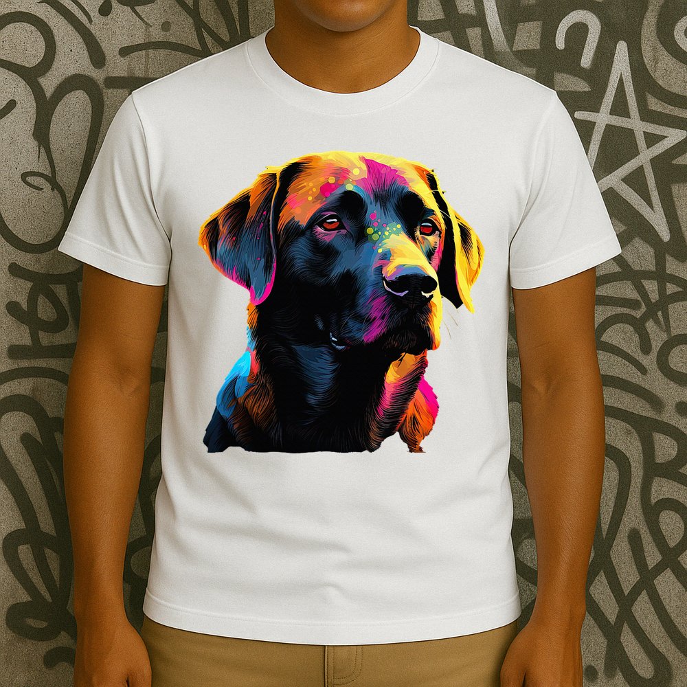 Black Labrador Lover Colorful Pop Art Black Lab T-Shirt