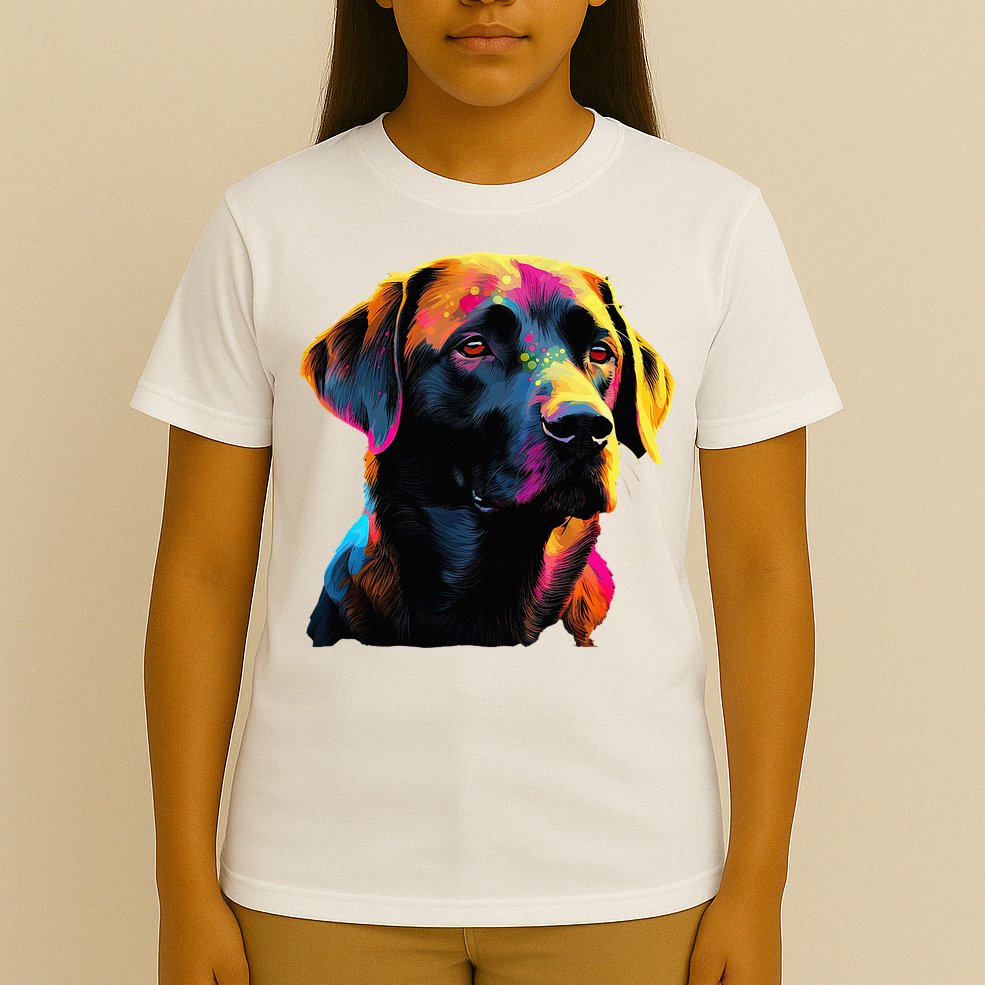 Black Labrador Lover Colorful Pop Art Black Lab T-Shirt