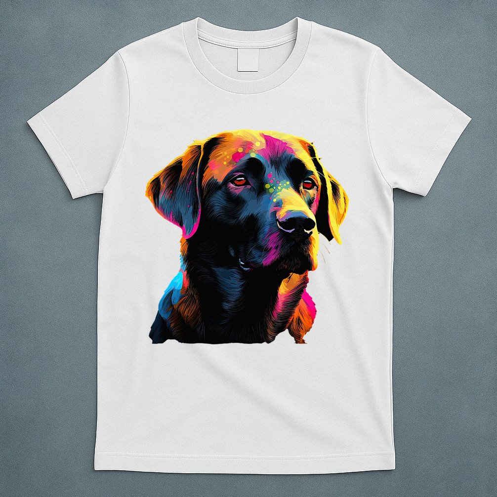 Black Labrador Lover Colorful Pop Art Black Lab T-Shirt