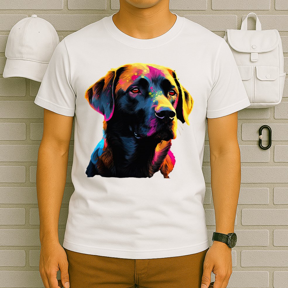 Black Labrador Lover Colorful Pop Art Black Lab T-Shirt