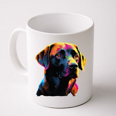 Black Labrador Lover Colorful Pop Art Black Lab Mug