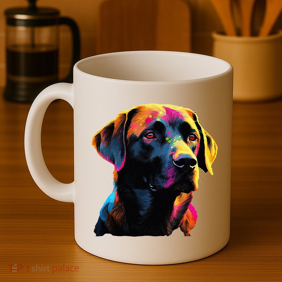 Black Labrador Lover Colorful Pop Art Black Lab Mug