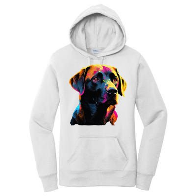 Black Labrador Lover Colorful Pop Art Black Lab Women's Pullover Hoodie