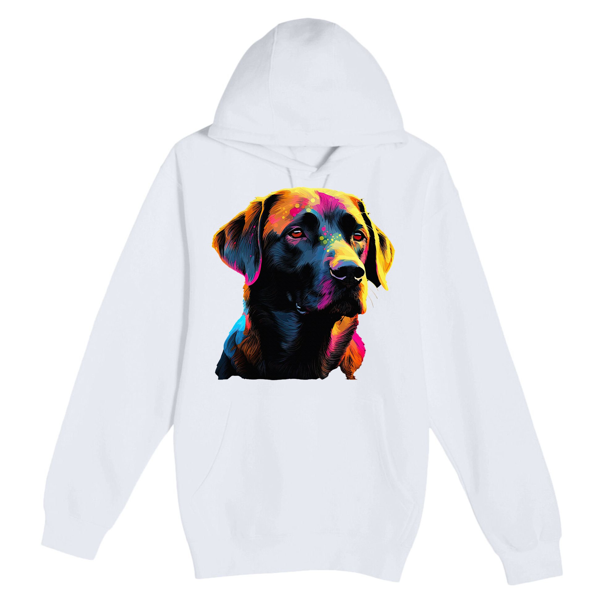 Black Labrador Lover Colorful Pop Art Black Lab Premium Pullover Hoodie