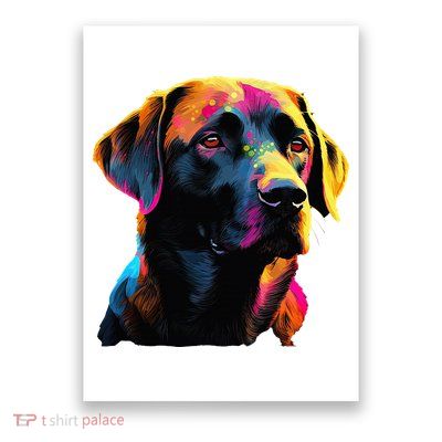 Black Labrador Lover Colorful Pop Art Black Lab Poster