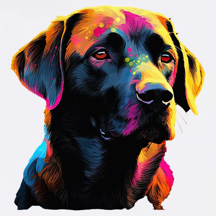 Black Labrador Lover Colorful Pop Art Black Lab Golf Towel