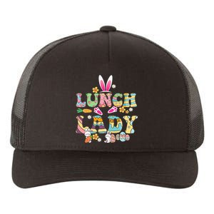 Bunny Lunch Lady Funny Egg Easter Day Floral Yupoong Adult 5-Panel Trucker Hat