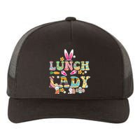 Bunny Lunch Lady Funny Egg Easter Day Floral Yupoong Adult 5-Panel Trucker Hat