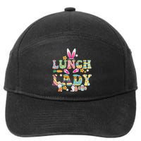 Bunny Lunch Lady Funny Egg Easter Day Floral 7-Panel Snapback Hat