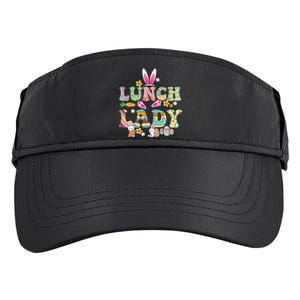 Bunny Lunch Lady Funny Egg Easter Day Floral Adult Drive Performance Visor