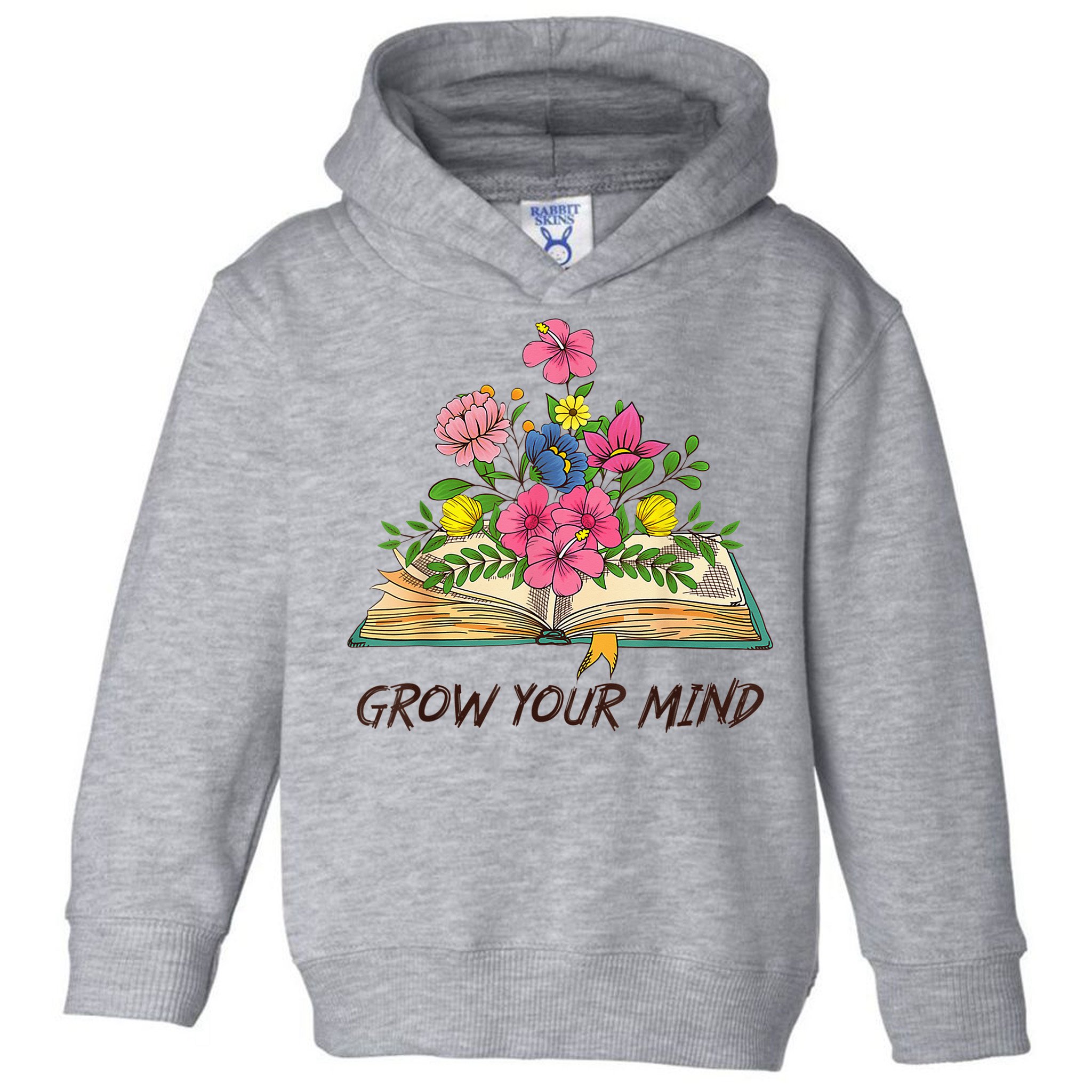 Book Lover Librarian Grow Your Mind Reading Teacher Flower Toddler Hoodie