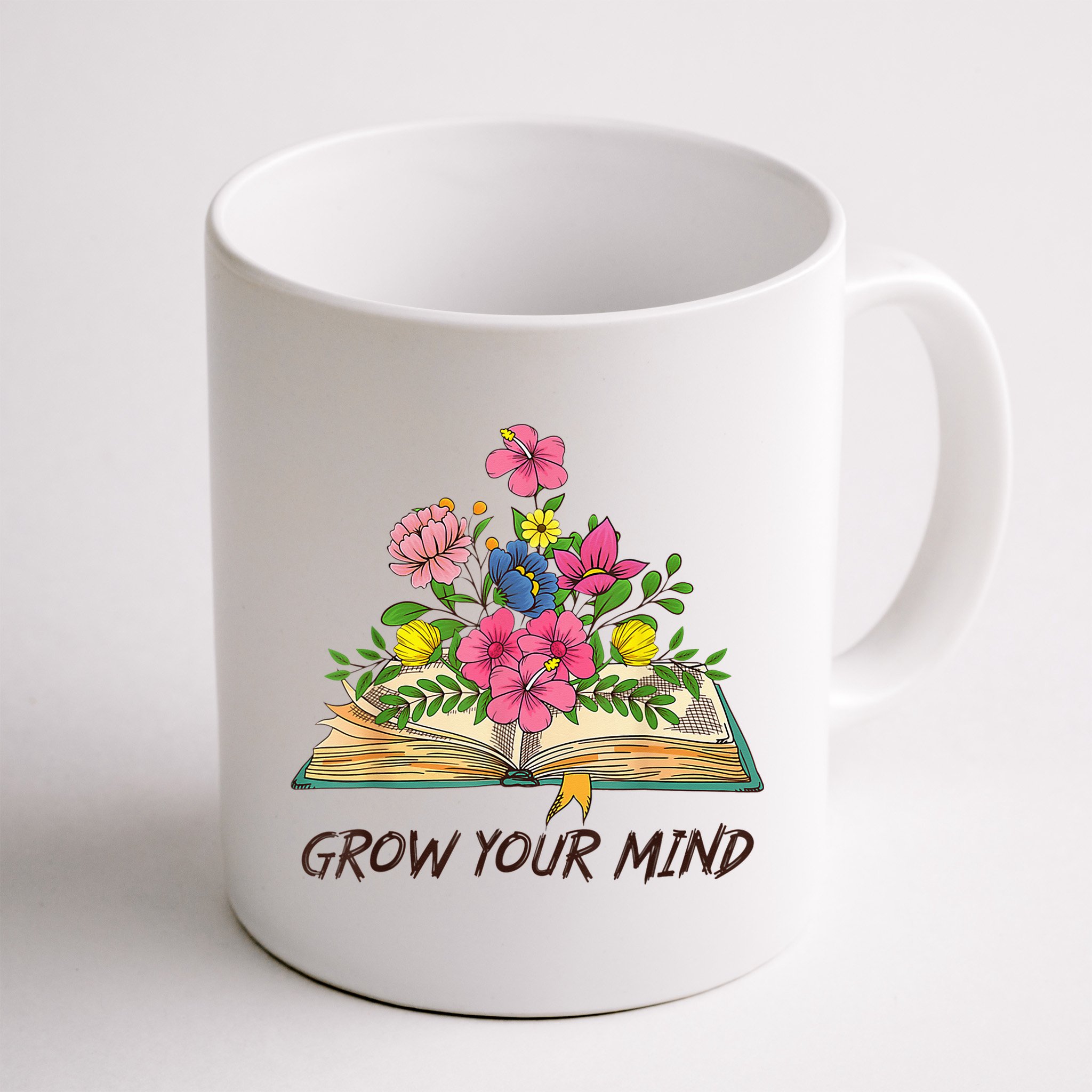 Book Lover Librarian Grow Your Mind Reading Teacher Flower Mug