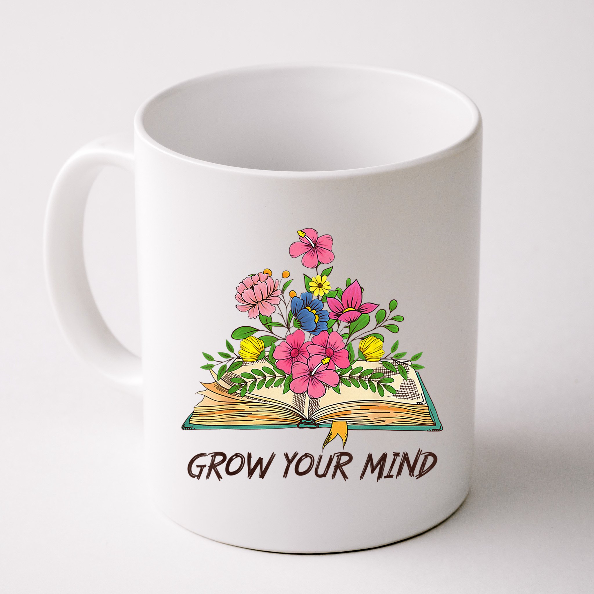 Book Lover Librarian Grow Your Mind Reading Teacher Flower Mug