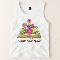 Book Lover Librarian Grow Your Mind Reading Teacher Flower Tank Top