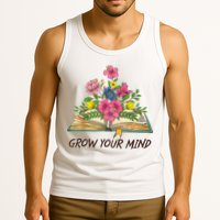 Book Lover Librarian Grow Your Mind Reading Teacher Flower Tank Top