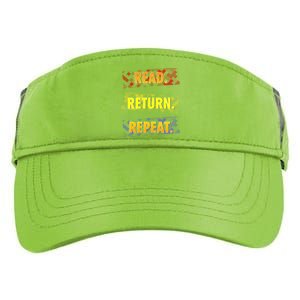 Book Lover Librarian Read Return Repeat Reading Great Gift Adult Drive Performance Visor