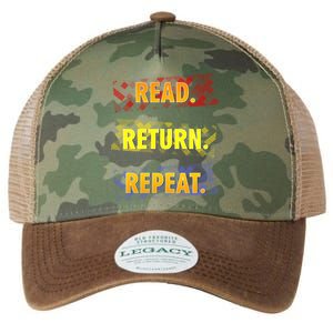 Book Lover Librarian Read Return Repeat Reading Great Gift Legacy Tie Dye Trucker Hat