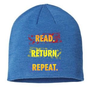 Book Lover Librarian Read Return Repeat Reading Great Gift Sustainable Beanie