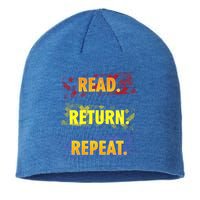 Book Lover Librarian Read Return Repeat Reading Great Gift Sustainable Beanie