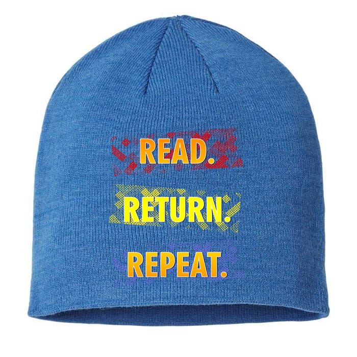 Book Lover Librarian Read Return Repeat Reading Great Gift Sustainable Beanie