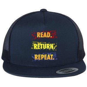 Book Lover Librarian Read Return Repeat Reading Great Gift Flat Bill Trucker Hat