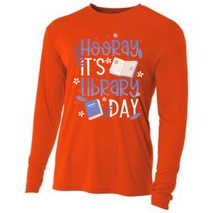 Bookworm Library Librarian Hooray ItS Library Day Gift Cooling Performance Long Sleeve Crew