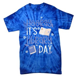 Bookworm Library Librarian Hooray ItS Library Day Gift Tie-Dye T-Shirt