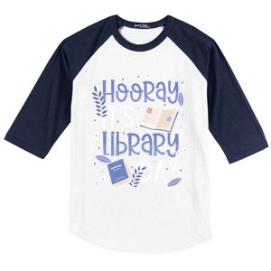 Bookworm Library Librarian Hooray ItS Library Day Gift Baseball Sleeve Shirt