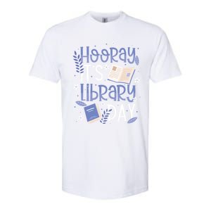 Bookworm Library Librarian Hooray ItS Library Day Gift Softstyle CVC T-Shirt