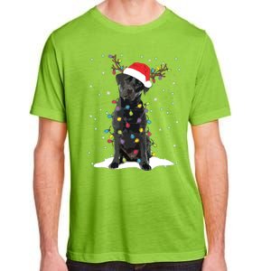 Black Lab Labrador Christmas Tree Light Pajama Dog Xmas Adult ChromaSoft Performance T-Shirt