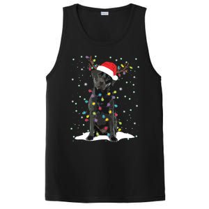 Black Lab Labrador Christmas Tree Light Pajama Dog Xmas PosiCharge Competitor Tank