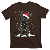 Black Lab Labrador Christmas Tree Light Pajama Dog Xmas T-Shirt