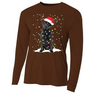 Black Lab Labrador Christmas Tree Light Pajama Dog Xmas Cooling Performance Long Sleeve Crew