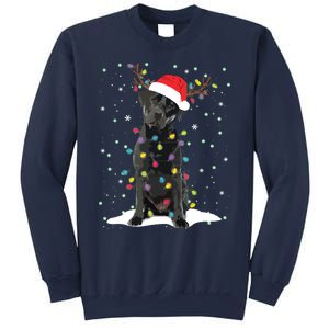 Black Lab Labrador Christmas Tree Light Pajama Dog Xmas Sweatshirt