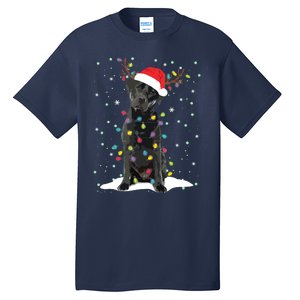 Black Lab Labrador Christmas Tree Light Pajama Dog Xmas Tall T-Shirt