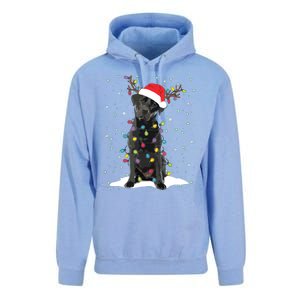 Black Lab Labrador Christmas Tree Light Pajama Dog Xmas Unisex Surf Hoodie