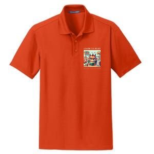 Book Lover Learn To Read Read To Learn Dry Zone Grid Polo