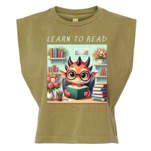 Book Lover Learn To Read Read To Learn Garment-Dyed Women's Muscle Tee