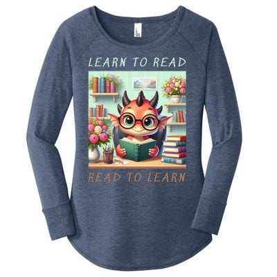 Book Lover Learn To Read Read To Learn Women's Perfect Tri Tunic Long Sleeve Shirt