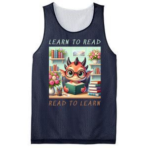 Book Lover Learn To Read Read To Learn Mesh Reversible Basketball Jersey Tank