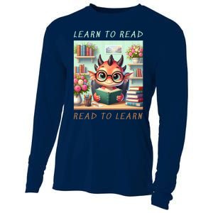 Book Lover Learn To Read Read To Learn Cooling Performance Long Sleeve Crew